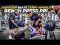 Unreal Teenager Beats Larry Wheels Bench Press PR