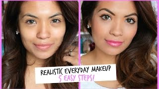 Realistic Everyday Makeup | 5 Easy Steps! Belinda Selene