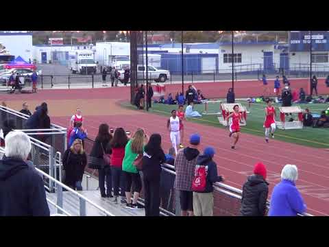 FSB 200m Heat 3 vs Servite & Rosary 3-7-18 - Los Alamitos Boys