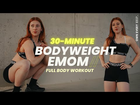 30 Min. Bodyweight EMOM | SWEATY Full Body Workout | Burpee-Variations | No Equipment | Follow Along