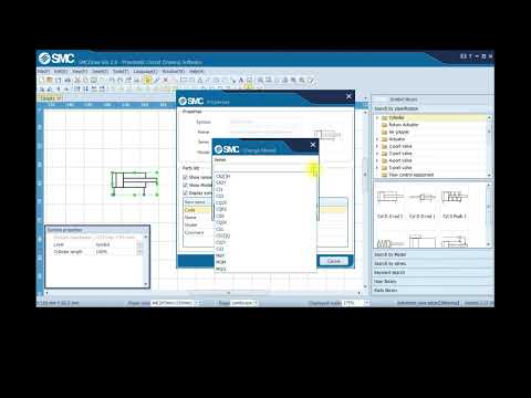 Display Model No.  and symbol name - SMC Pneumatic Circuit Drawing Software [7]