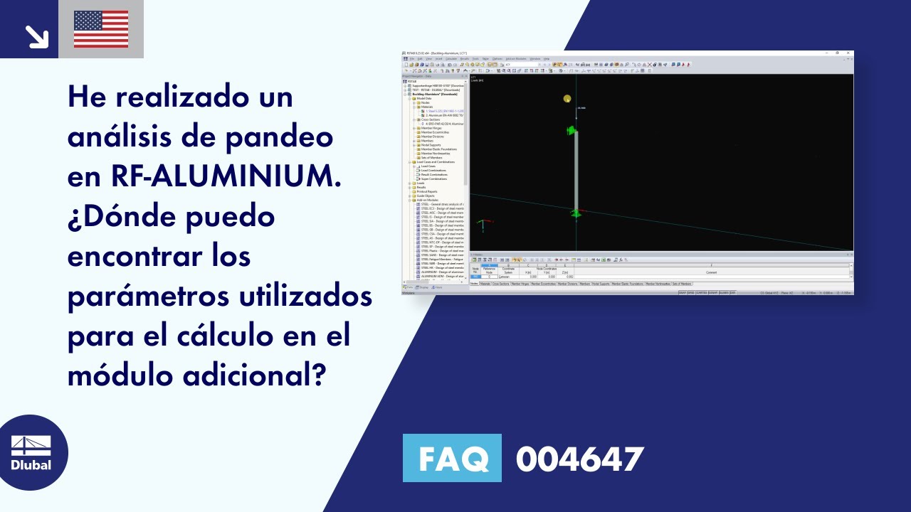[ES] FAQ 004647 | He realizado un análisis de pandeo en RF-ALUMINIUM. ¿Dónde puedo encontrar los parámetros ...