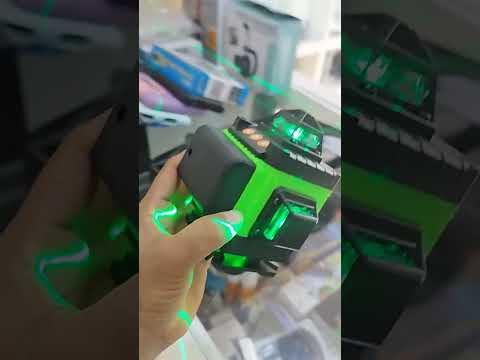 4D laser level with 16/12 lines, self-leveling green line, 360° horizontal and vertical, super po...