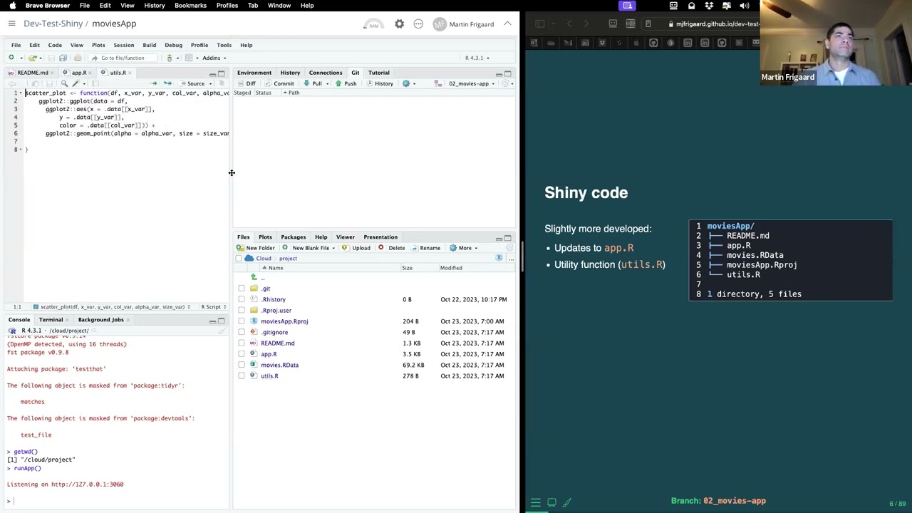 Developing & Testing Your Shiny Application