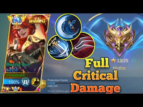 Layla Global Full Critical Damage Build 2024 | Mythic 13 | SolutionX