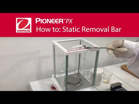 Neutralizacja ładunków elektrycznych przy pomocy listwy antystatycznej w wagach OHAUS z Serii Pioneer PX