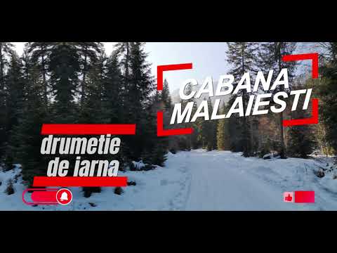 Traseul de iarna catre Cabana Malaiesti, Muntii Bucegi, Romania.