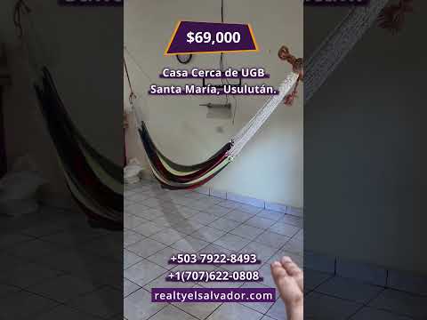 Se Vende Casa Cerca de la Universidad en Santa María | Usulután Este | $69,000 | Tel +503 7299-8557