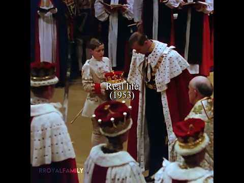 Prince Philip bows before his wife at her coronation in 1953 #royalfamily #queenelizabeth #thecrown