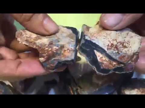 Amazing Black Opal Parcel of Rough from Lightning Ridge with Red Fire Colour