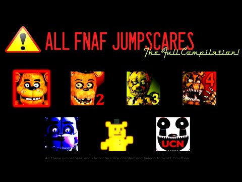 All jumpscares in HD FNaF 1-6 UCN