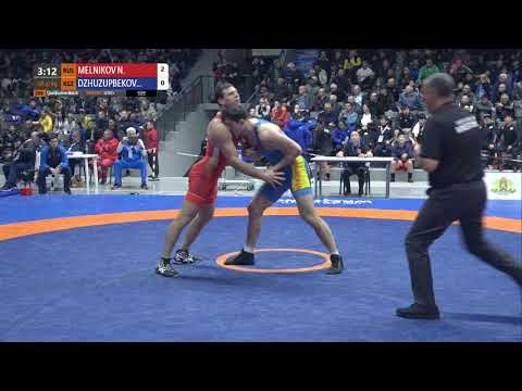 Qual. GR - 97 kg: N. MELNIKOV (RUS) v. U. DZHUZUPBEKOV (KGZ)