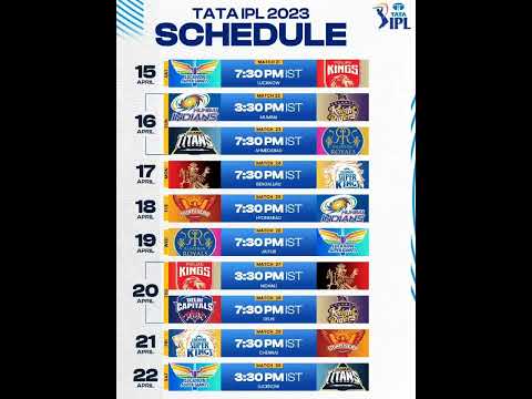 IPL 2023 SCHEDULE | IPL 2023 TIME TABLE | IPL Time Table 2023 | IPL 2023 Schedule Time Table