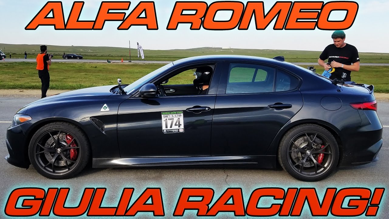 Alfa Romeo Giulia Quadrifoglio vs. BMW i8 Airstrip Drag Race Gets ...