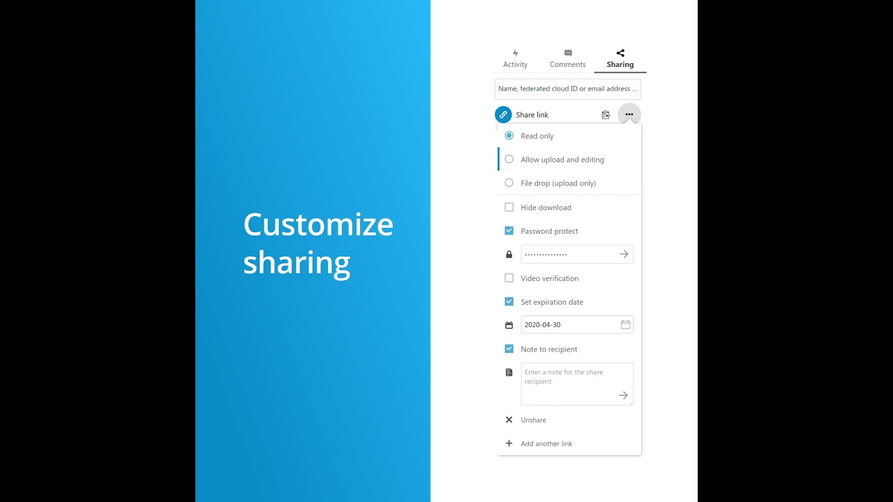 Sharing in Nextcloud
