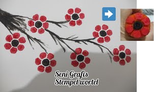 Download lagu Seni Grafis cetak tinggi dengan wortel//Vegetable painting @Bundalena520 mp3