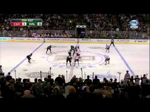 Ryan Garbutt goal Feb 17 2013 Calgary Flames vs Dallas Stars NHL Hockey