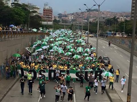 "Los Del Sur Marcha 20/03/2016 Nacional 1-1 DIM." Barra: Los del Sur &bull; Club: Atlético Nacional &bull; País: Colombia