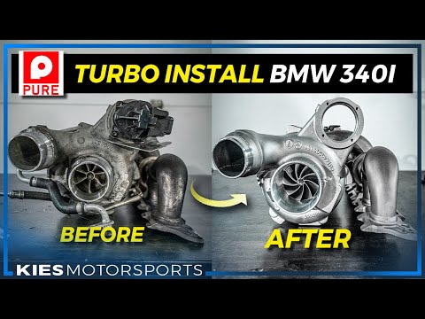 BIG TURBO install on an F30 340i B58 BMW (Pure 800)