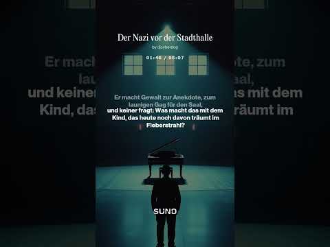 Der Nazi vor der Stadthalle