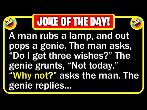🤣 BEST JOKE OF THE DAY! - A man was walking along a beach, and stumbled upon an old... | Funny Jokes