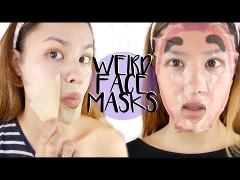 TRYING WEIRD KOREAN FACE MASKS | Bird Spit, Snail Slime, and more! Video