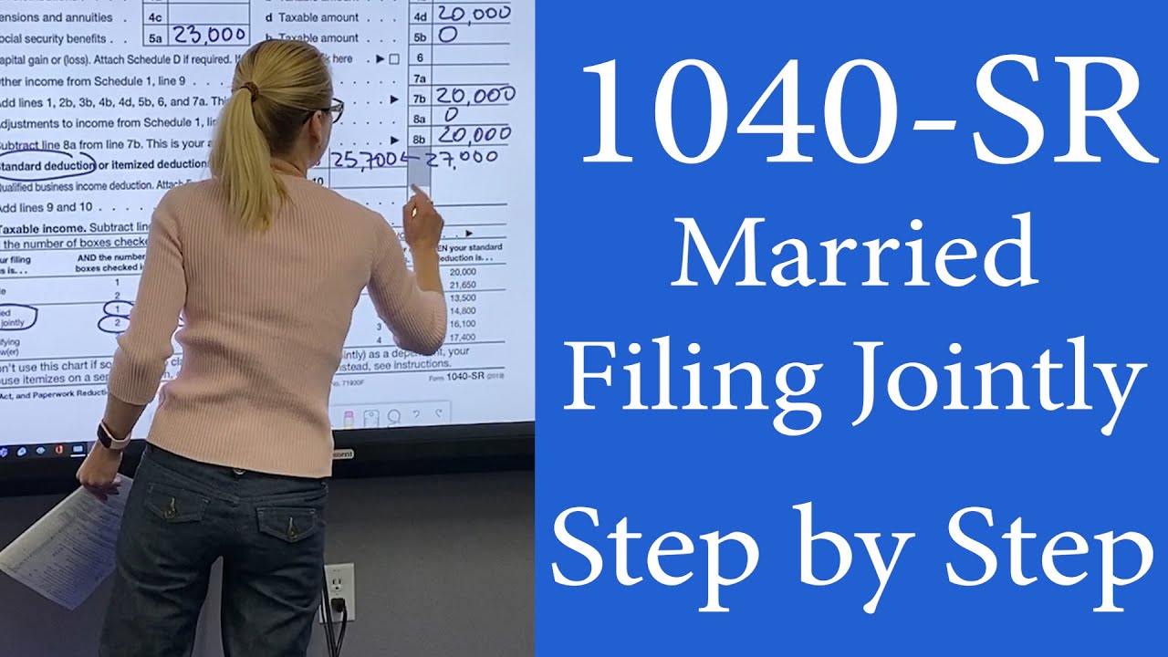 1040sr for Seniors.  Step by Step Walkthrough of Senior Tax Return 1040SR. New IRS Form 1040-SR