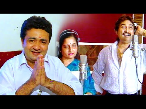 Gulshan Kumar, Kumar Sanu, Anuradha Paudwal At Song Recording - Dil Hai Ke Manta Nahin