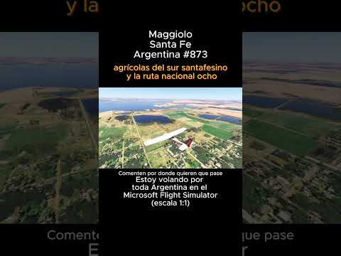 Maggiolo, Santa Fe desde el Microsoft Flight Simulator #maggiolo #santafe #msfs #joaha45 #argentina