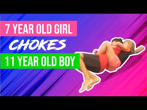 7 Year Old Girl Rear Naked Chokes an 11 Year Old Boy 