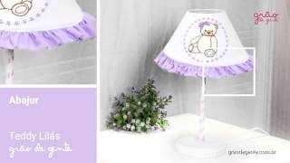 Abajur Teddy Lilás | Ref: 50323