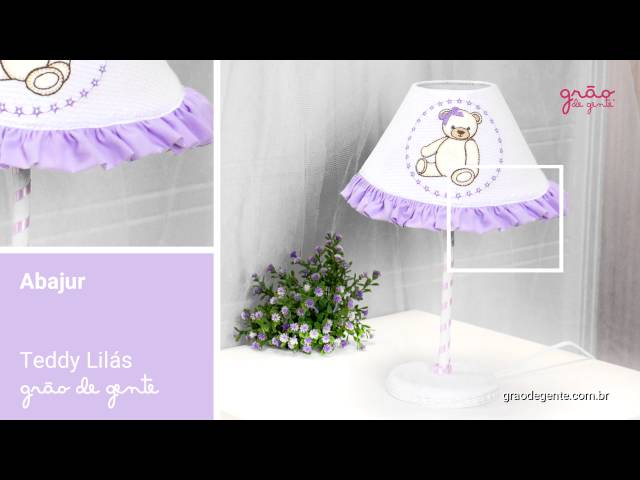 Abajur Teddy Lilás | Ref: 50323
