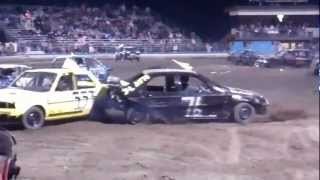 preview picture of video 'COMPACTS LEWISTON SMASH BASH SPRING 2012 Demolition Derby'