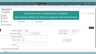 Sneak Peek - Managing Absence Requests (ESS) *
