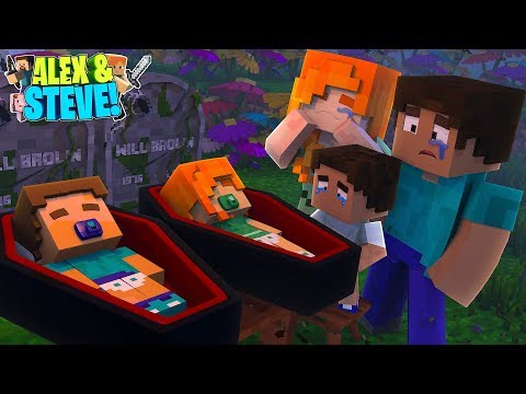 Minecraft BABY ALEX & BABY STEVE'S FUNERAL!!! Life of Alex & Steve