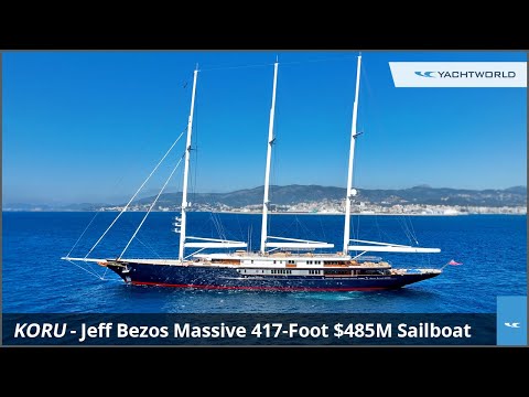 Jeff Bezos $500 Million 417 ft. Yacht Koru Makes Maiden Voyage