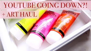 STUDIO VLOG: YouTube Going Downhill?! | Art Haul + New Canvases