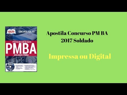Apostila PM BA PDF Soldado PMBA 2017