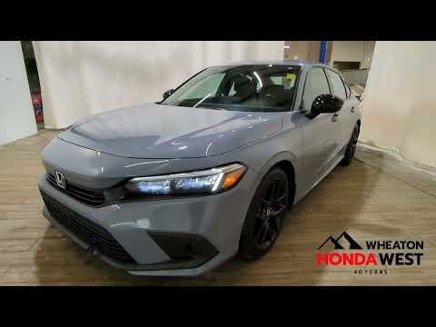 2023 Honda Civic Sedan Sport CVT Sedan in Meteoroid Grey Metallic for sale at Wheaton Honda West in Calgary, AB