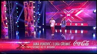 Jana Vukovic i Luka Grumic (Beggin - Madcon) audicija - X Factor Adria - Sezona 1