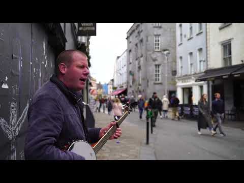 Robin Hey Busking in Galway Ireland - The Leaving of Liverpool