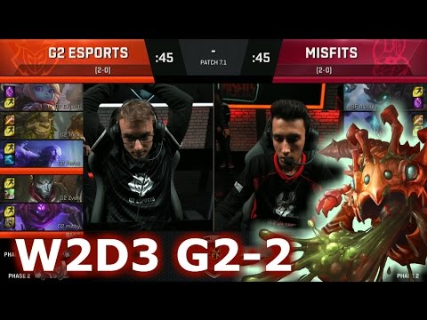 Misfits vs G2 eSports | Game 2 S7 EU LCS Spring 2017 Week 2 Day 3 | MSF vs G2 G2 W2D3