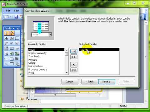 AM 5411 Use a Combo box as a look up Microsoft Access 2003