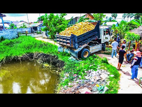 Nicely Started​ Amazing Project!! Landfill Delete Deep Pond!! By Skills Dozer’s Pushing Rock Soil