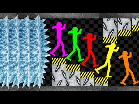 Survival Stickman Race - Run From Sharp Ice Walls