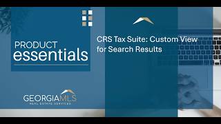 CRS MLS Tax Suite: Custom View for Search Results