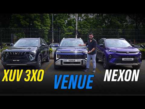 Mahindra XUV 3XO vs Tata NEXON vs Hyundai VENUE Most Detailed Comparison | MotorTales