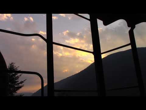 Slow lakeside ride. Freight hopping train hopping.