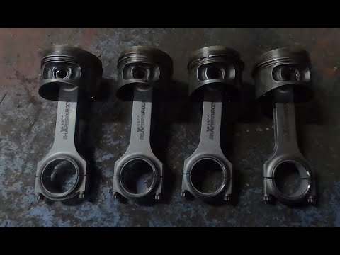 MaXpeedingRods H-Beams going in to a silver-redblock for my Volvo 940 Turbo- Bottom end complete!