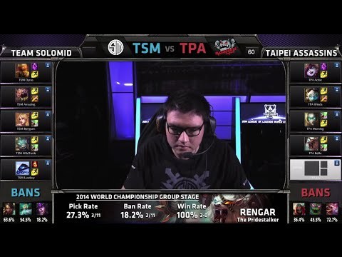 TSM vs Taipei Assassins | Game 1 Group B S4 LOL World Championship 2014 Day 2 | TSM vs TPA D2G5